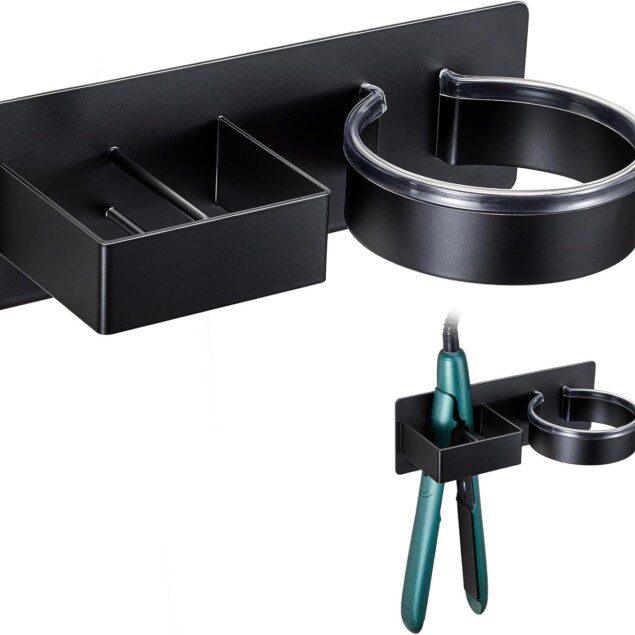 Support mural pour sèche-cheveux et lisseur : un rangement élégant et pratique pour votre salle de bain