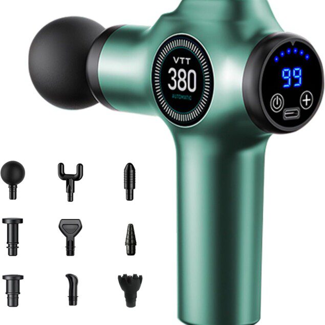 Pistolet de massage : le compagnon idéal pour les sportifs et les amateurs de bien-être Offrez-vous un soulagement musculaire profond avec 99 niveaux réglables et 9 têtes différentes