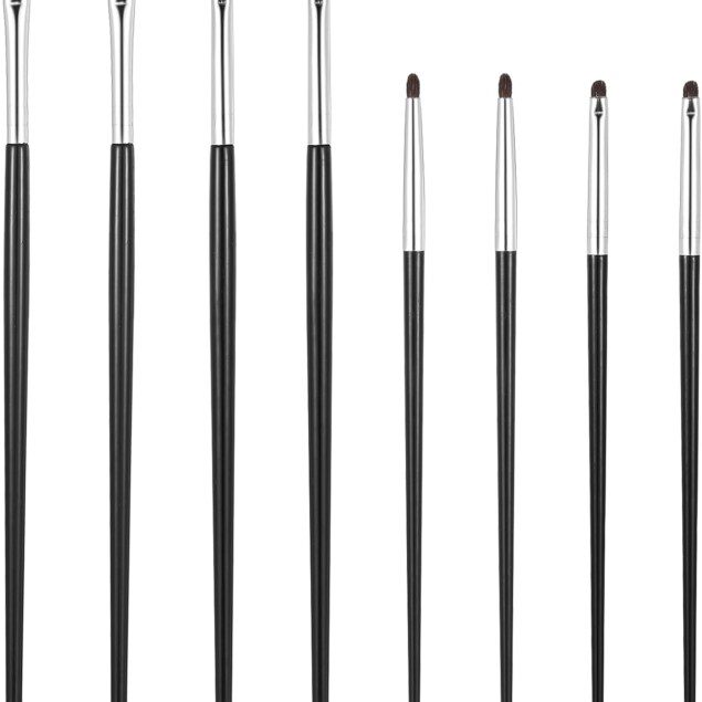 Lot de 8 pinceaux à eyeliner : mini pinceaux de maquillage pour les yeux, précis et polyvalents   Pour les passionnés de maquillage, créez des looks impeccables avec notre pinceau ultra fin et plat, idéal pour eyeliner, fard à paupières, poudre, crème et correcteur liquide.