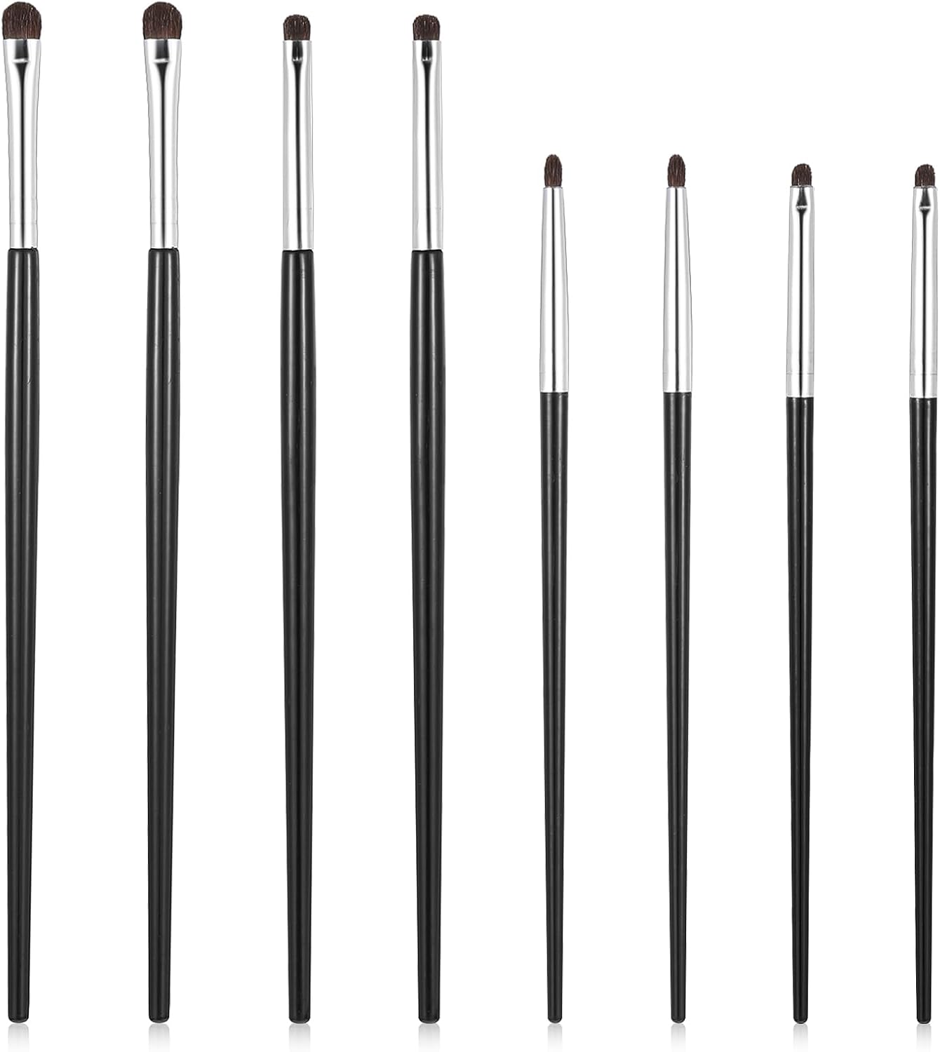 Lot de 8 pinceaux à eyeliner : mini pinceaux de maquillage pour les yeux, précis et polyvalents Pour les passionnés de maquillage, créez des looks impeccables avec notre pinceau ultra fin et plat, idéal pour eyeliner, fard à paupières, poudre, crème et correcteur liquide.