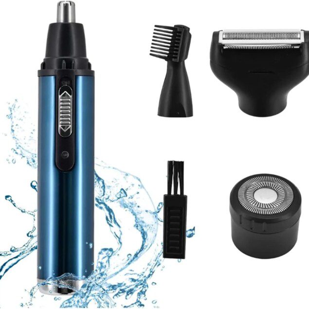 Tondeuse à poils de nez 4 en 1 : un outil rechargeable et portable pour hommes soucieux de leur apparence