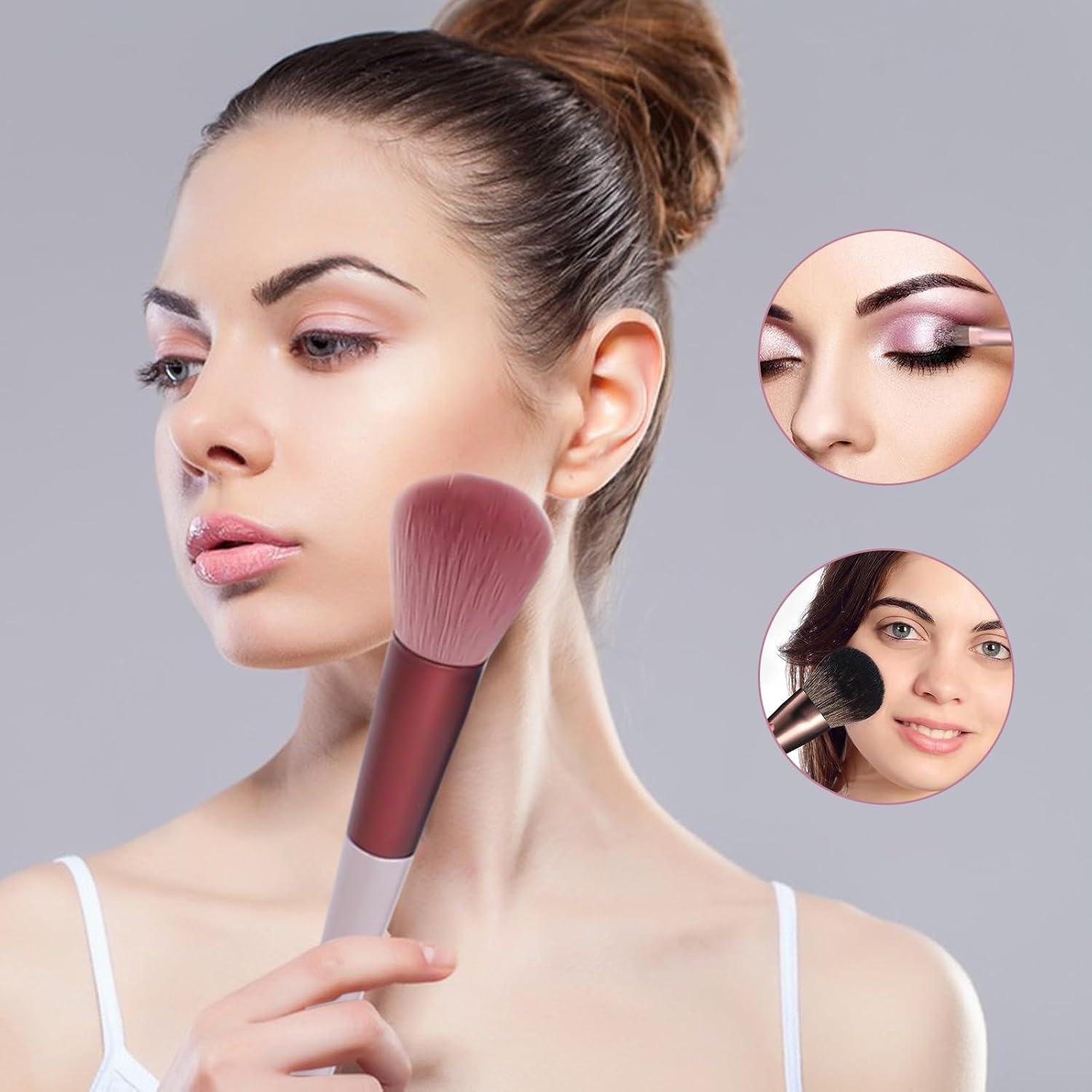 Pinceaux de maquillage professionnels : le set parfait pour un teint impeccable Découvrez notre lot de 13 pinceaux de maquillage avec sac en peluche, idéal pour les passionnées de beauté ! – Image 6