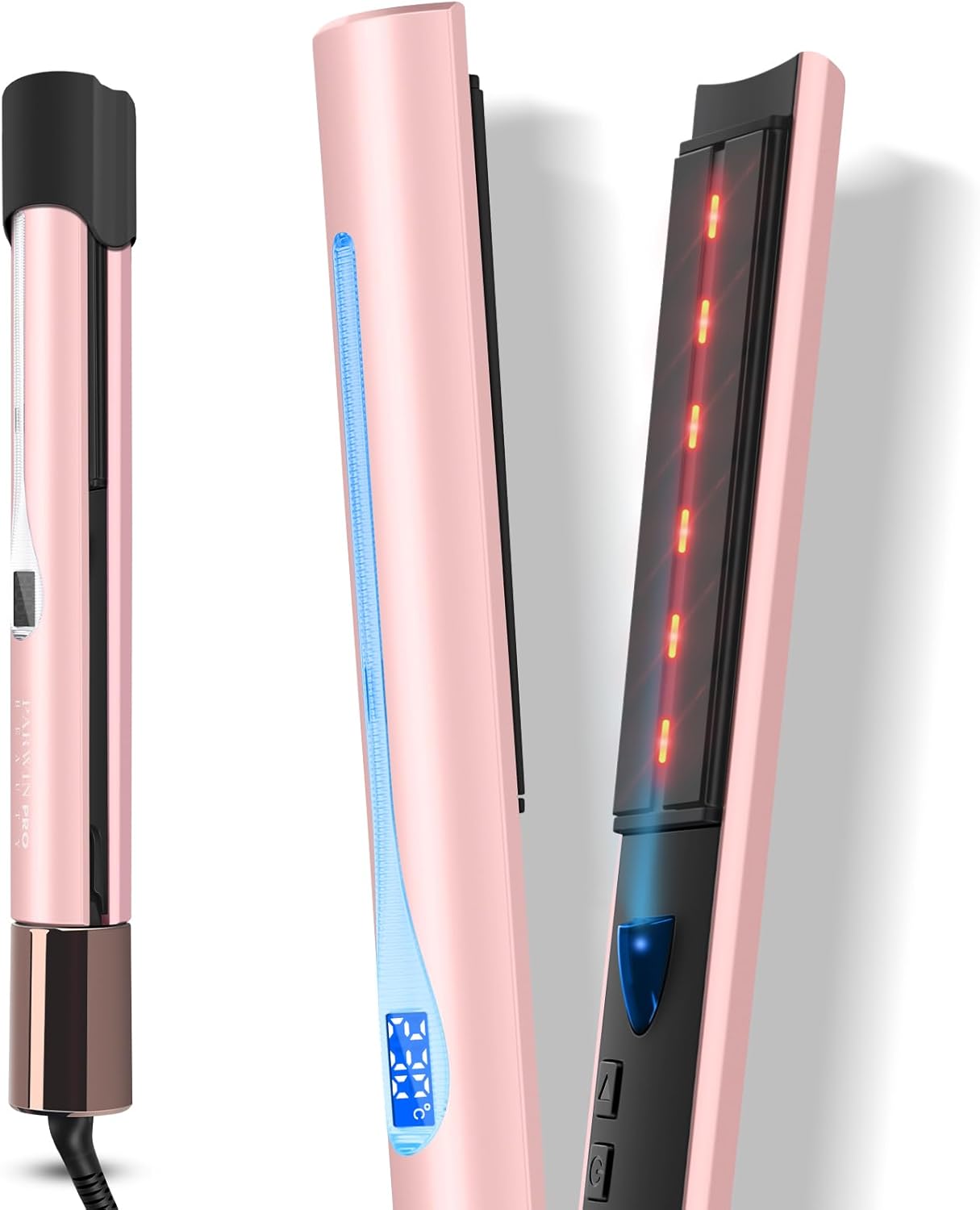 Lisseur infrarouge ionique : l’allié parfait pour des cheveux lisses et brillants Découvrez le fer à friser et à lisser 2 en 1, conçu pour les femmes en quête d'une coiffure impeccable. Grâce à sa technologie de thérapie infrarouge et ionique, il offre un effet anti-frisottis inégalé et une brillance éclatante. Avec 14 réglages de température allant de 100 à 230℃, adaptez-le à tous les types de cheveux pour un résultat professionnel à la maison.