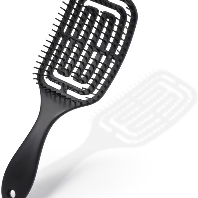 Brosse démêlante ergonomique pour cheveux secs ou mouillés : le soin idéal pour tous les types de cheveux