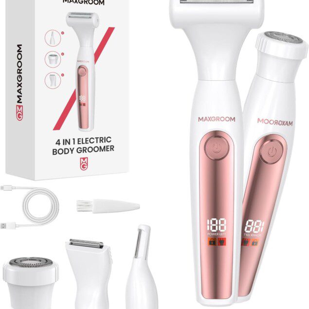 Rasoir électrique femme 4 en 1 : douceur et efficacité pour un soin complet du corps