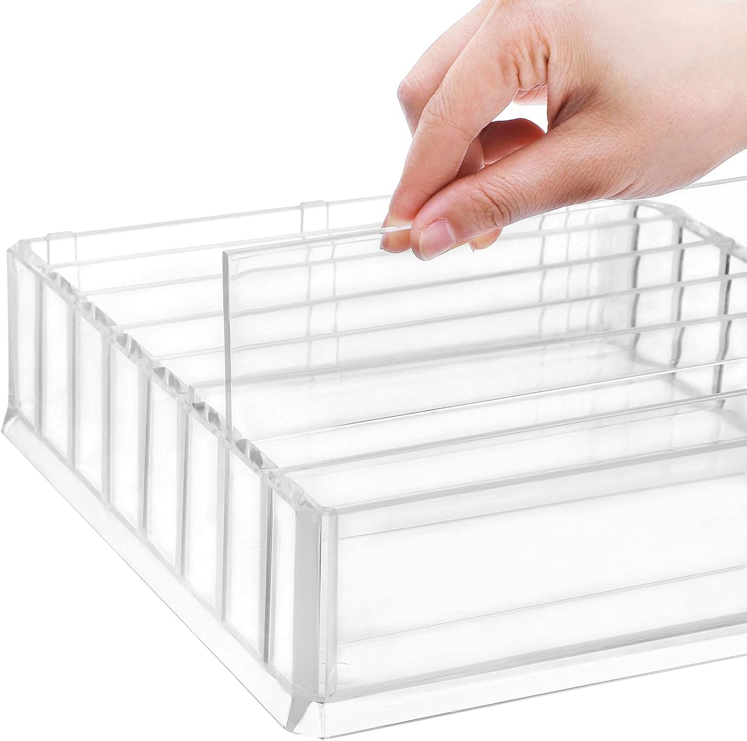 Organiseur de maquillage : rangement cosmétique élégant pour coiffeuse et bureau Profitez d'un espace optimisé avec 7 niveaux et cloisons amovibles – Image 6