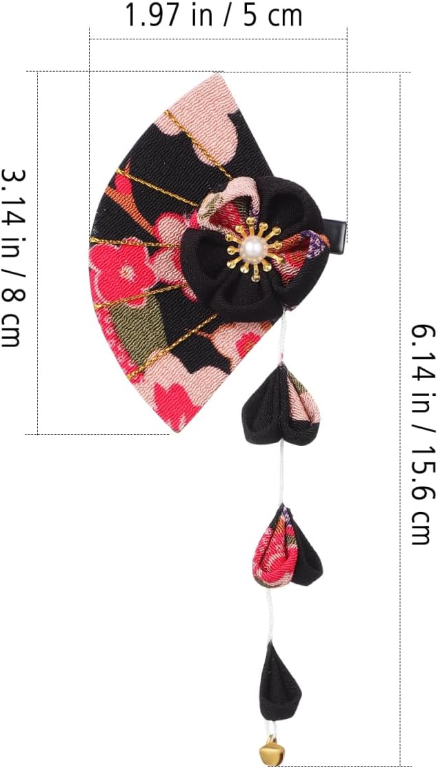 Épingle à cheveux fleur japonaise : accessoire rétro élégant pour femme en kimono – Image 2