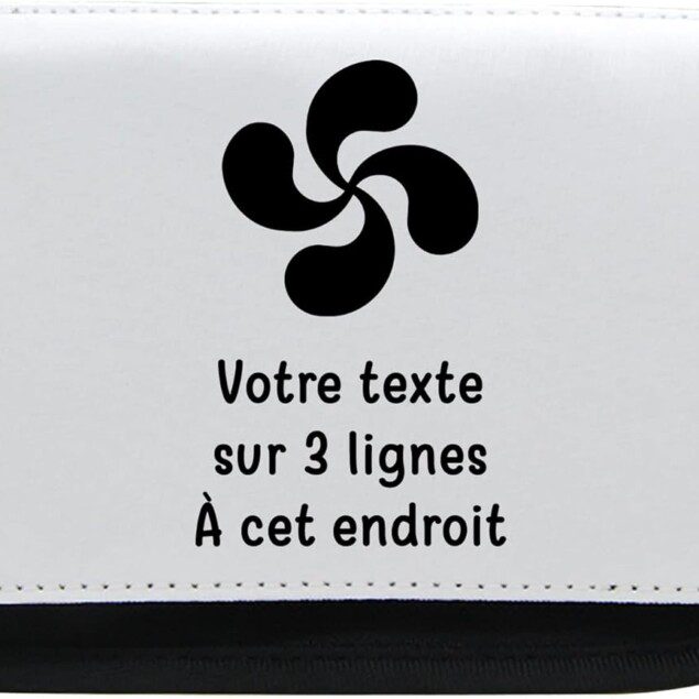 Trousse de beauté élégante pour passionnés de maquillage : personnalisez votre style avec un design Croix Basque noir