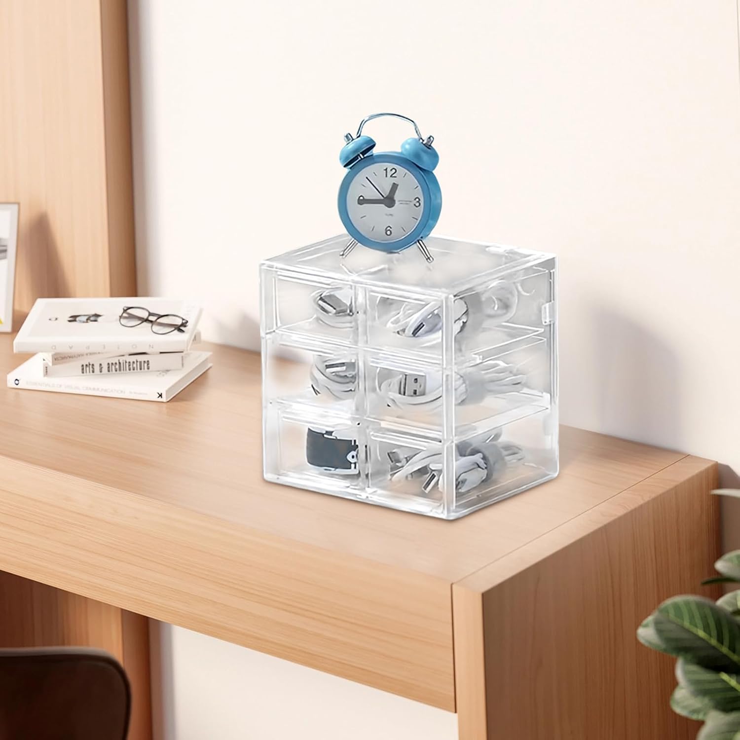 Organiseur de maquillage : petits tiroirs transparents pour un rangement élégant des cosmétiques et bijoux – Image 2