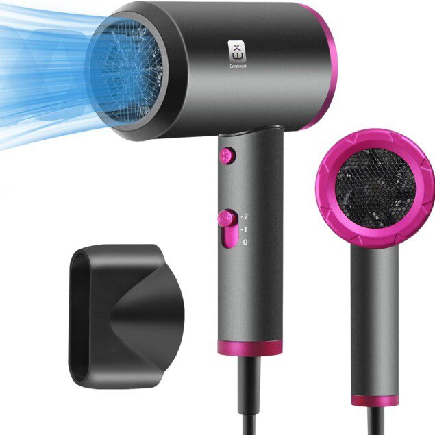 Sèche cheveux professionnel 2000W : séchage rapide et coiffage parfait pour les passionnés de beauté