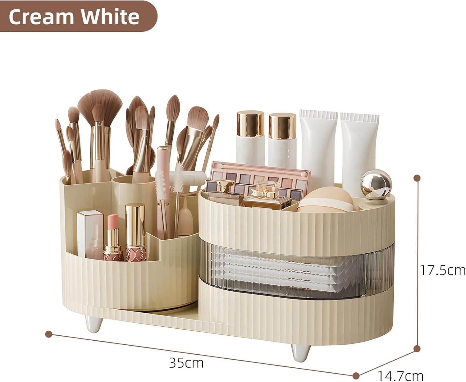 Organisateur de maquillage rotatif 360 degrés : un rangement multifonctionnel pour les passionnées de beauté – Image 2