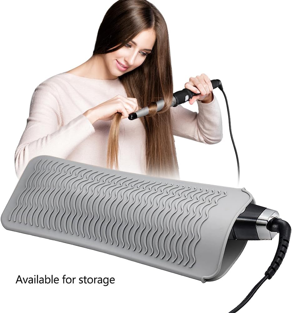 Tapis résistant à la chaleur : la pochette en silicone idéale pour fers à friser et lisseurs, pour des séances de coiffure sans souci – Image 3
