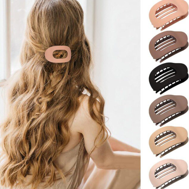 Pince à cheveux antidérapante : accessoire essentiel pour femmes élégantes Lot de 6 grandes pinces griffes colorées pour un maintien optimal et stylé