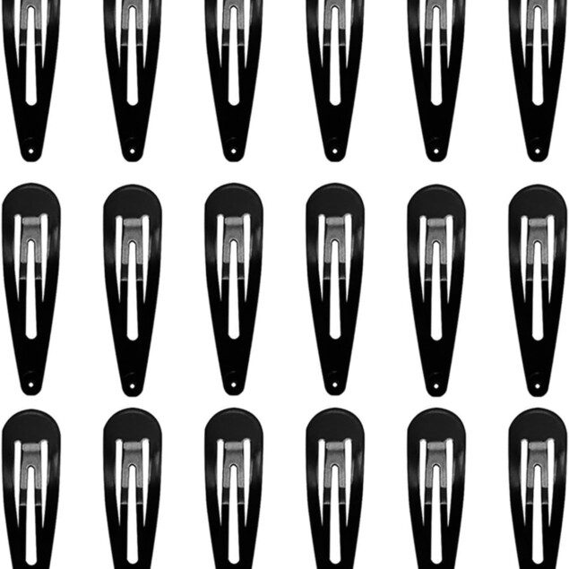 Barrettes noires élégantes : lot de 25 pinces pour cheveux d’enfants, idéales pour tous les types de coiffures