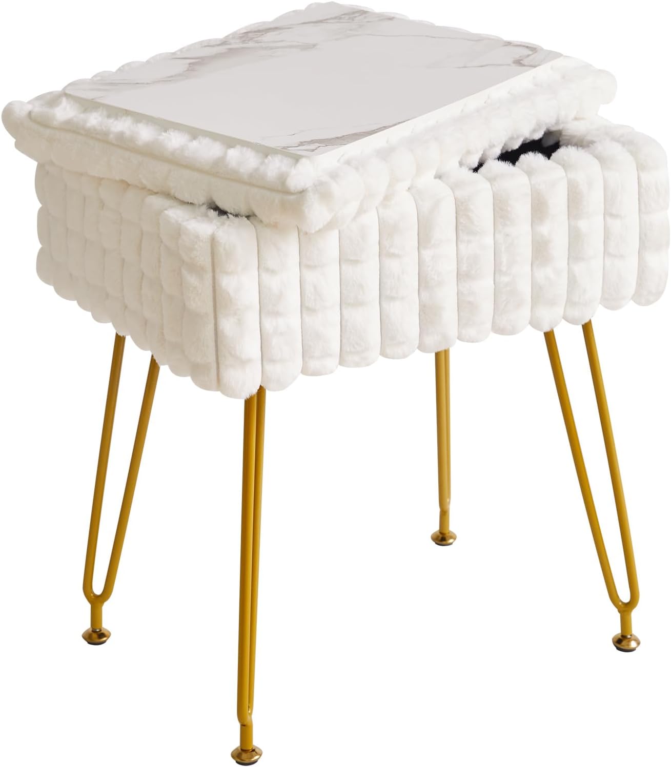 Chaise de maquillage rectangulaire avec rangement : confort et élégance pour votre espace beauté