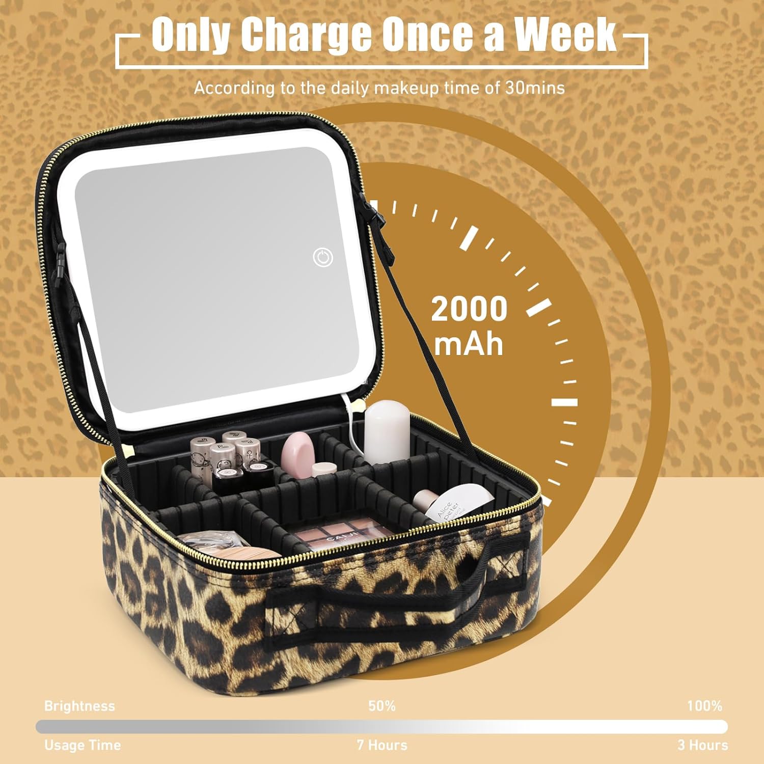 Trousse de maquillage avec miroir et lumière : l'alliée parfaite pour les beauty addicts en voyage – Image 3