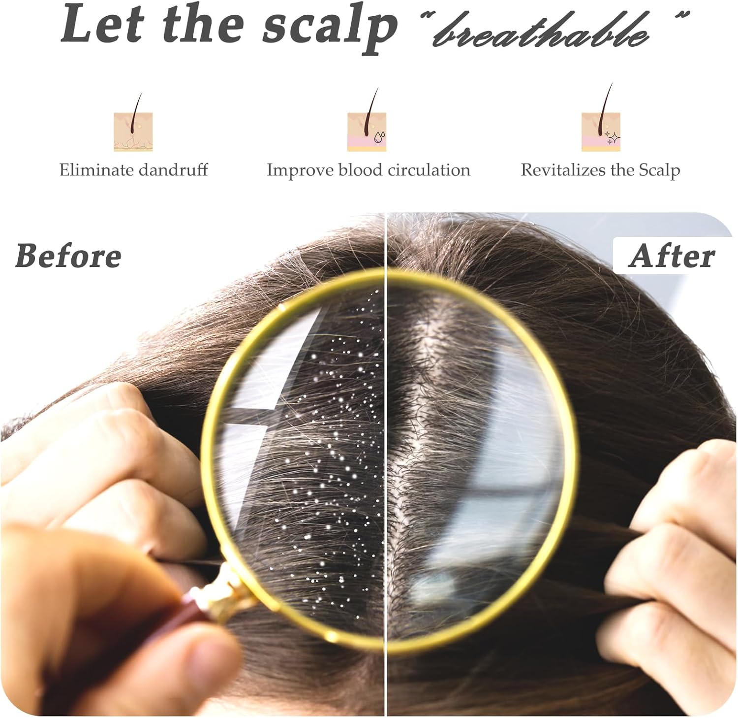 Brosse de massage pour cuir chevelu : stimulez la croissance des cheveux avec douceur – Image 6
