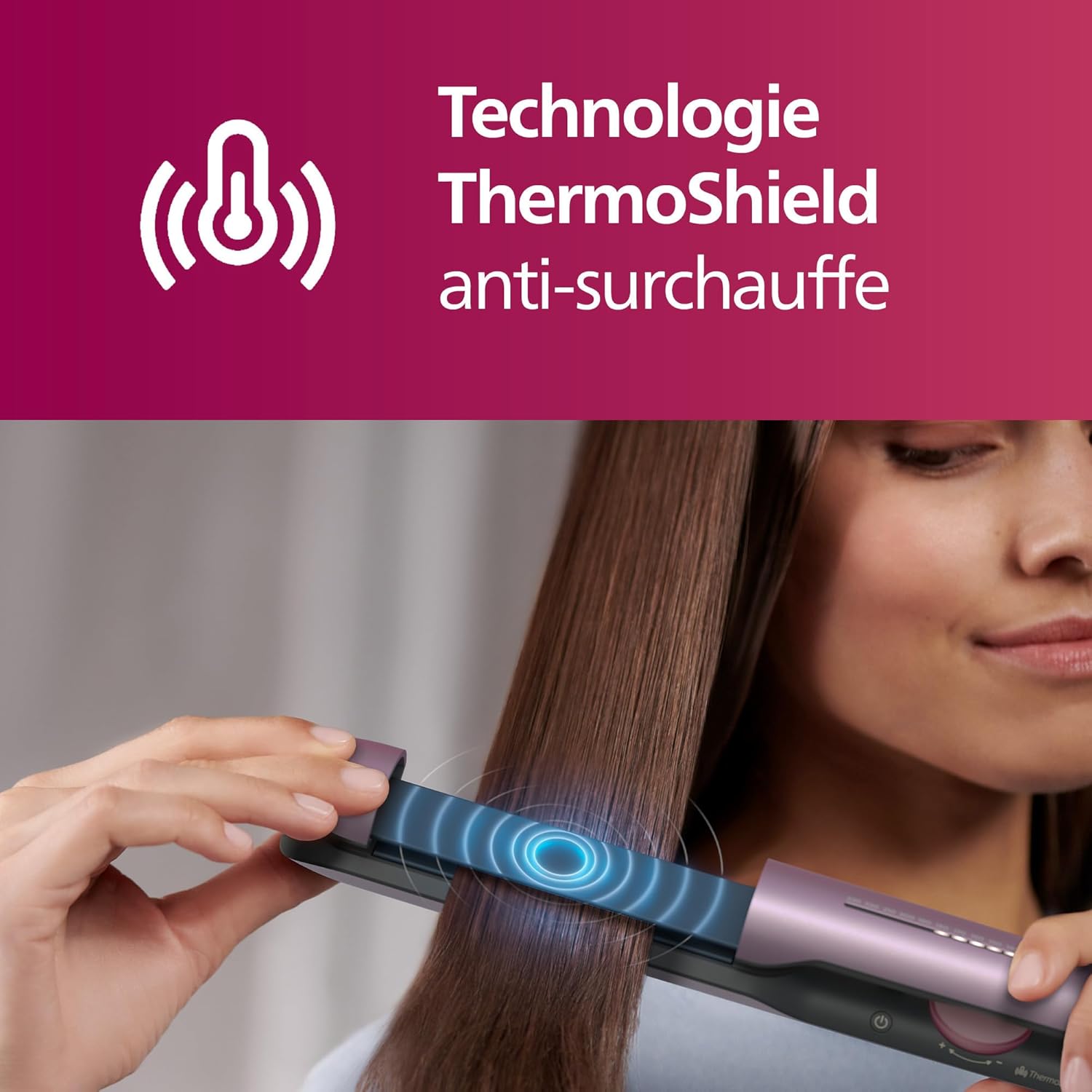 Lisseur en céramique Philips série 5000 : un style parfait pour les cheveux fragiles – Image 2