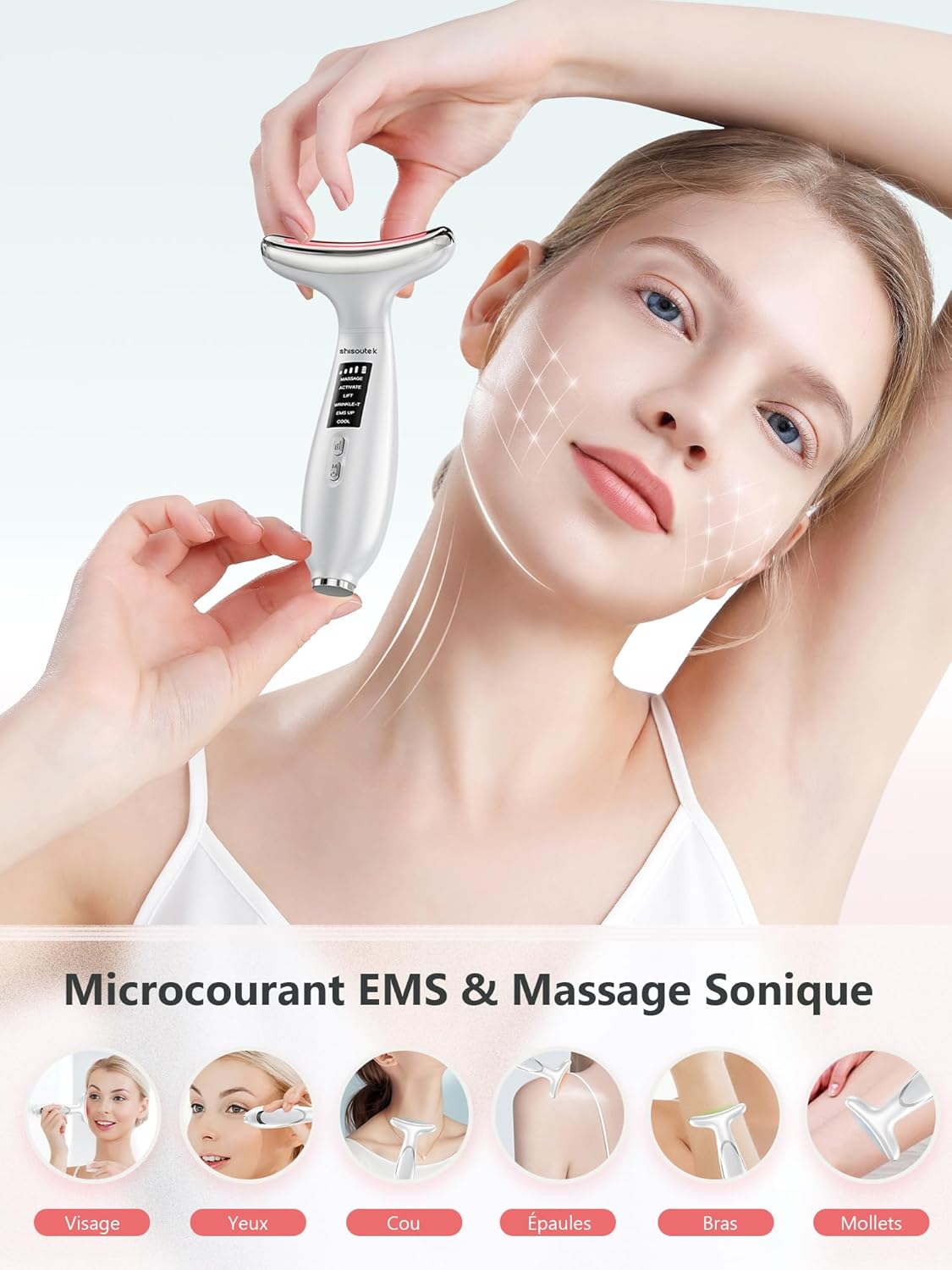 Appareil anti-rides visage : massage lifting pour un teint éclatant et raffermi – Image 2