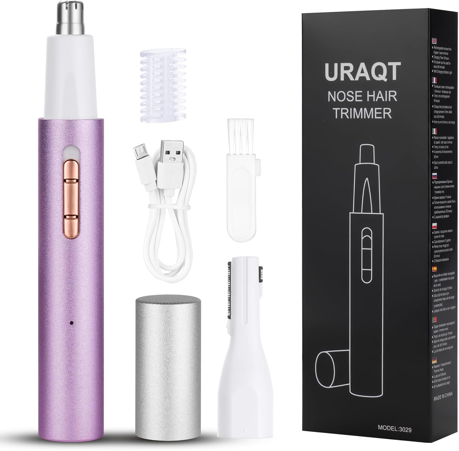 Tondeuse nez et sourcils 2 en 1 : l'outil idéal pour hommes et femmes Électrique, étanche et silencieuse pour un soin impeccable à domicile – Image 9