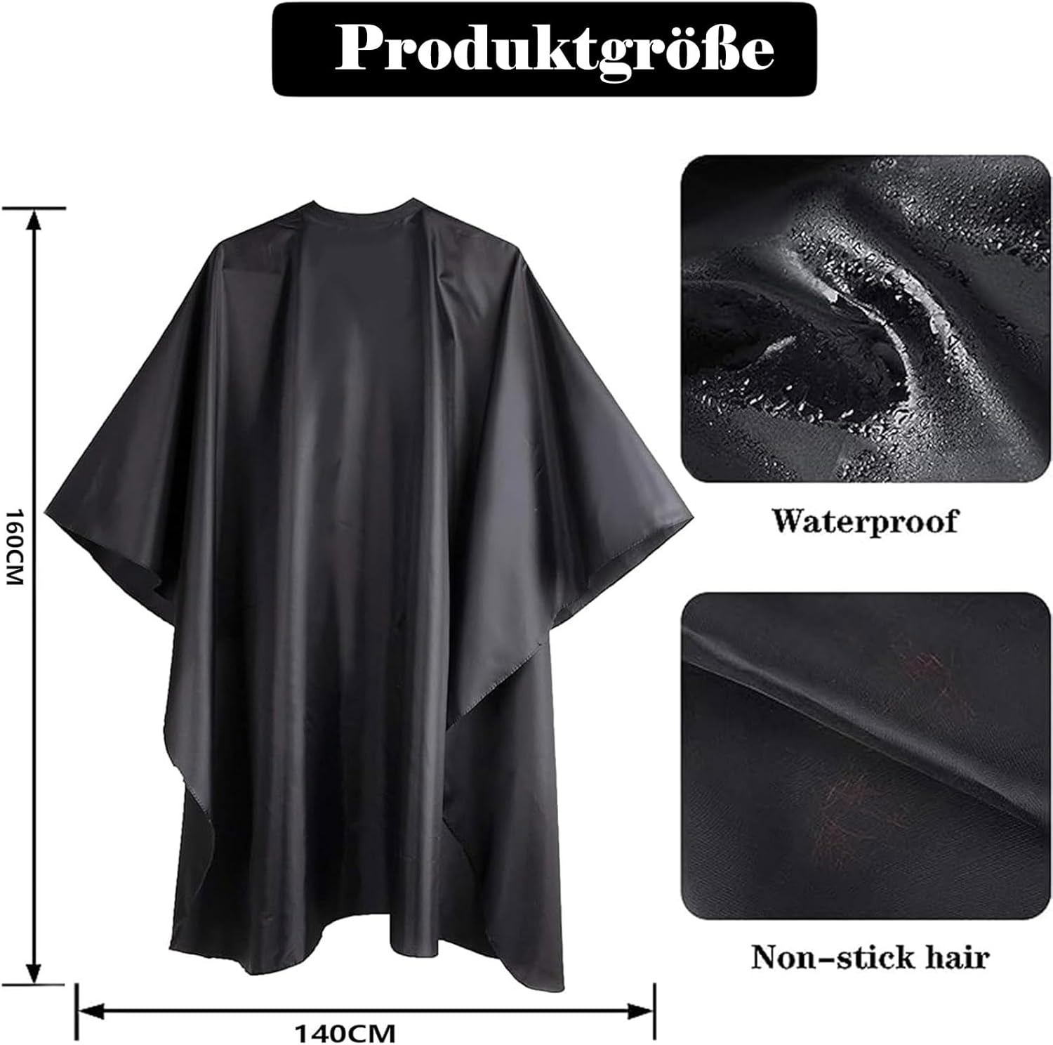 Cape de coiffure noire : l'accessoire indispensable pour les coiffeurs professionnels – Image 2