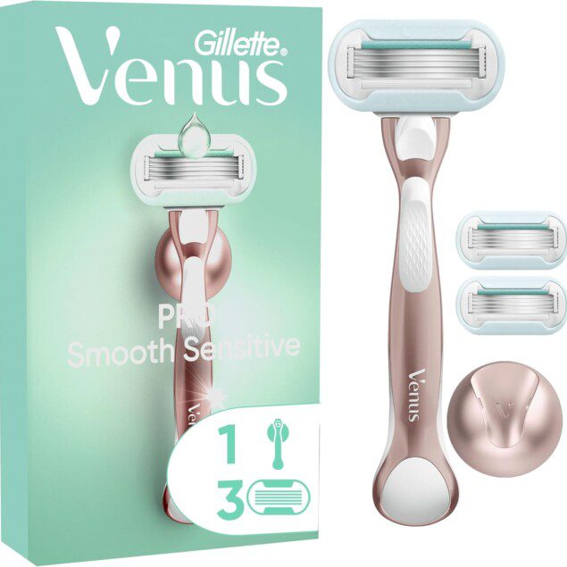 Rasoir Gillette Venus Pro Smooth pour femmes - Peau sensible, douceur garantie