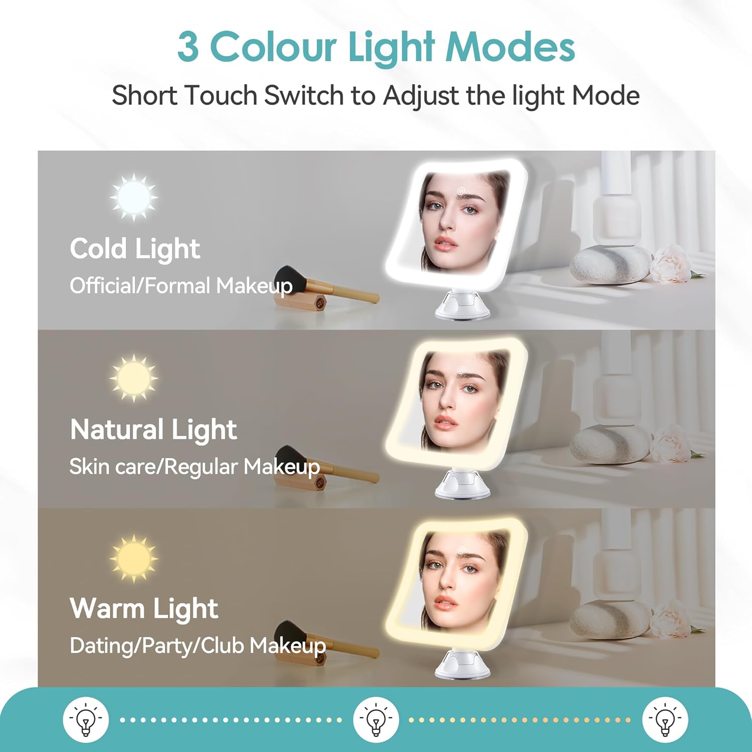 Miroir de maquillage lumineux grossissant 30x : l’accessoire idéal pour une beauté éclatante à la maison et en voyage – Image 6