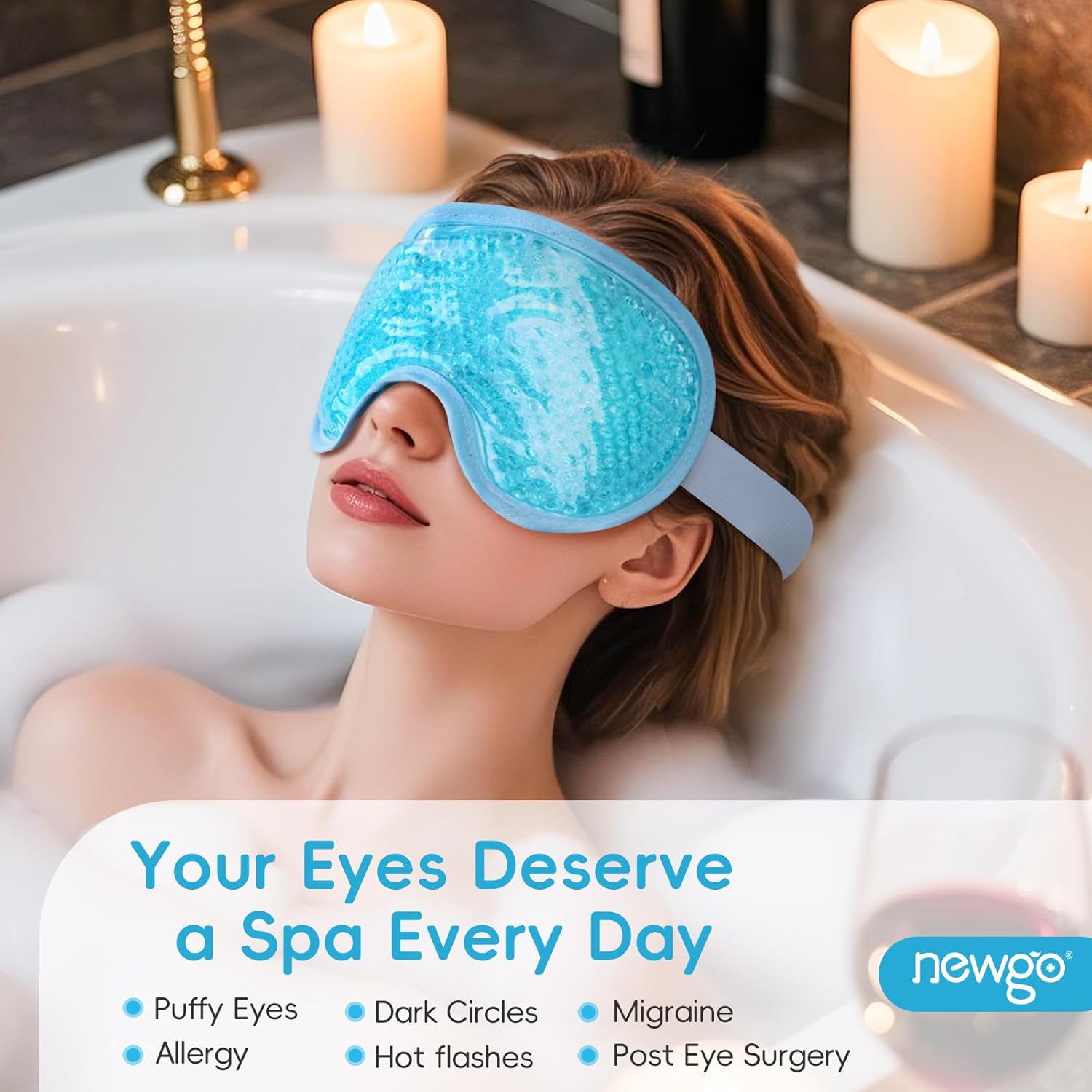 Masque Yeux Froid Réutilisable : Soulagez Cernes et Migraines – Image 2