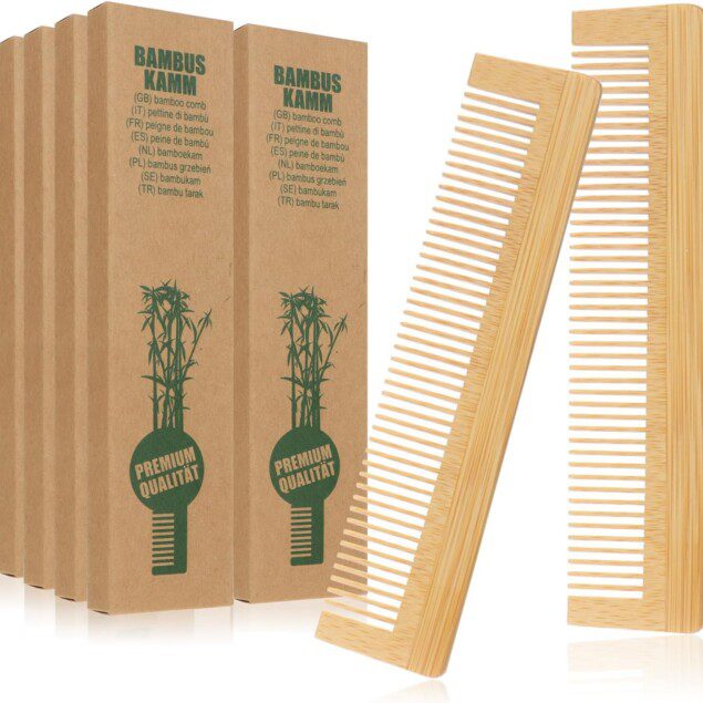 Peigne à cheveux en bambou : 10 pièces pour un coiffage naturel et élégant