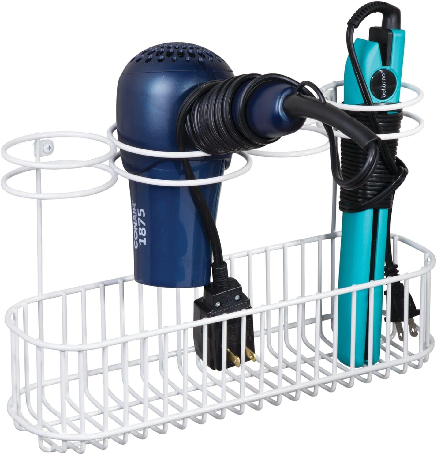 Support sèche-cheveux élégant : solution pratique pour salle de bain organisée et appareils chauffants