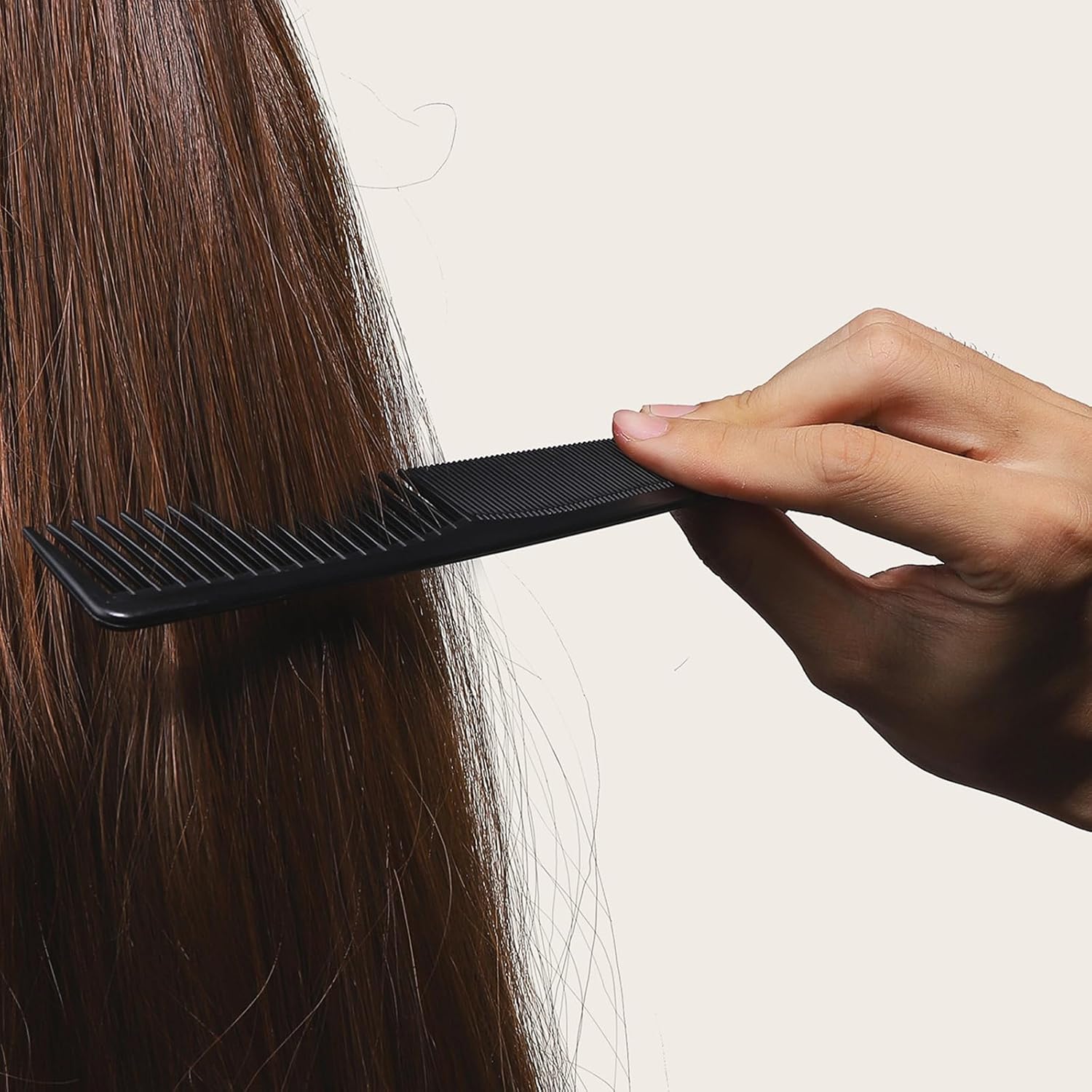 Peigne en fibre de carbone : 2 pièces antistatiques pour coiffure parfaite à la maison – Image 3