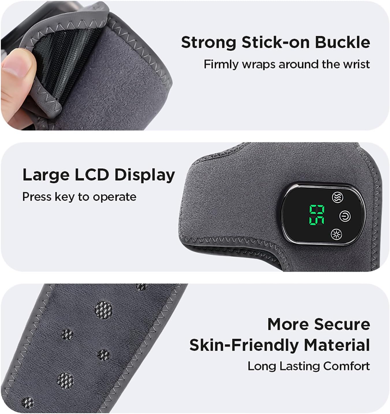 Appareil de massage 3-en-1 pour les pieds : soulagement et détente grâce à la thérapie par la chaleur infrarouge pour les chevilles – Image 6