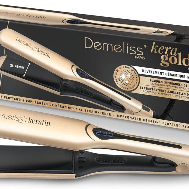 Lisseur professionnel Kera-GOLD XL : lissage de qualité supérieure pour toutes les textures de cheveux