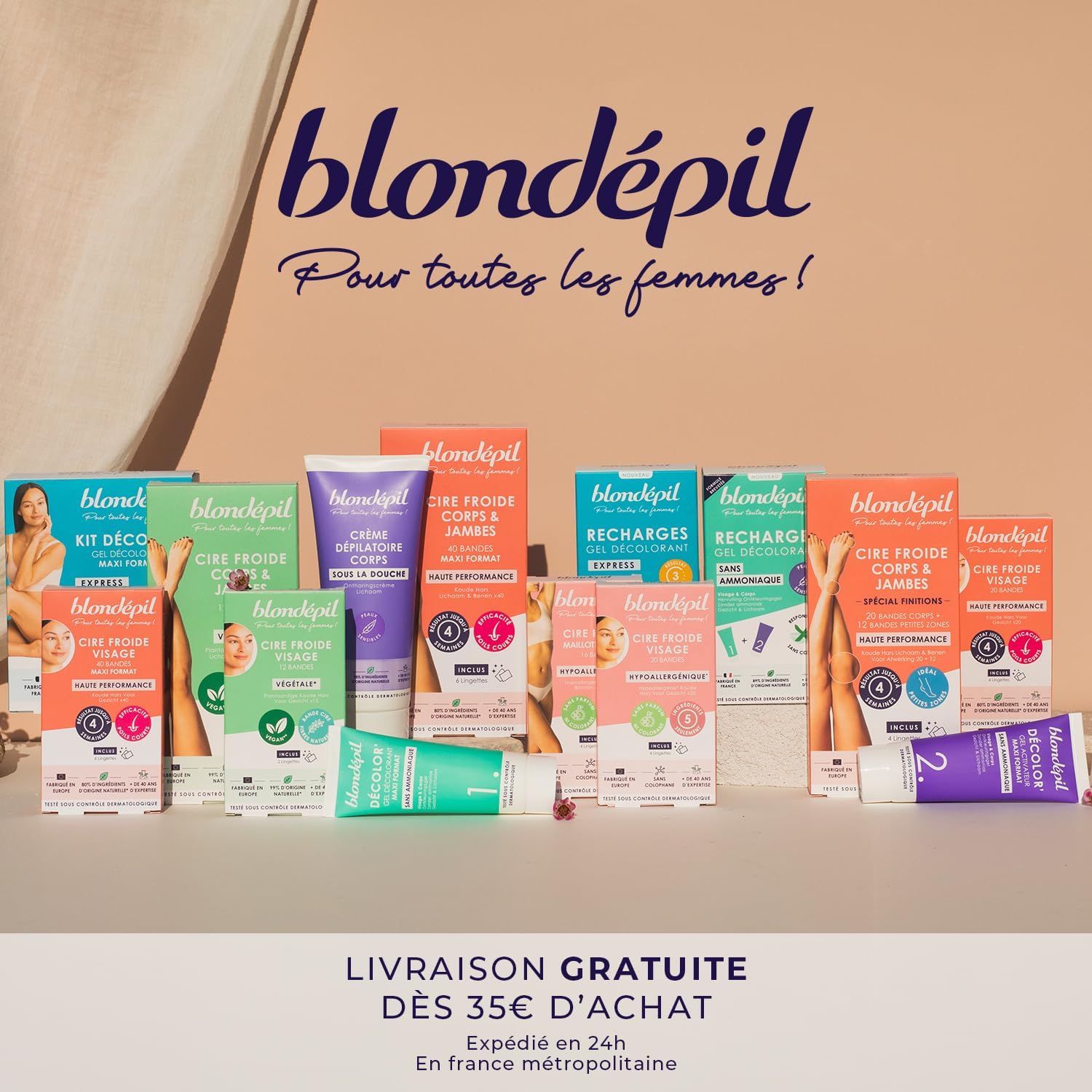 Crèmes décolorantes douceur : le duo idéal pour peaux sensibles Découvrez notre lot de 2 crèmes décolorantes visage et corps, riches en 89% d'ingrédients d'origine naturelle, pour un traitement délicat et efficace des poils indésirables. Fabriquées en France, ces crèmes sont parfaites pour un épilateur doux et respectueux de votre peau. – Image 7