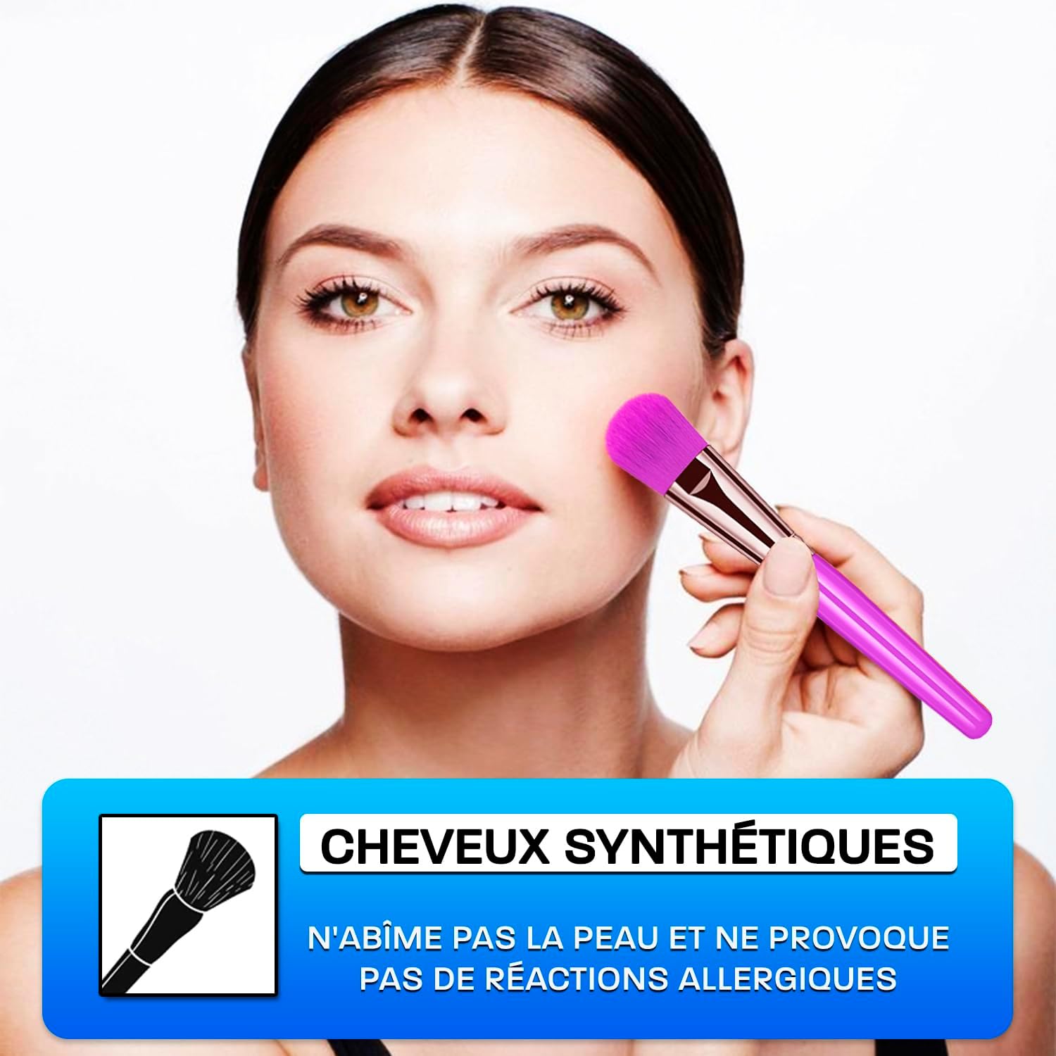 Pinceaux de maquillage violet : set complet de 40 pièces pour un maquillage professionnel et impeccable – Image 2
