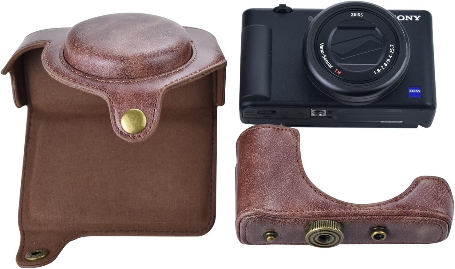 Étui vintage en cuir PU pour appareil photo Sony ZV1 : protection élégante et pratique pour les passionnés de photographie – Image 8