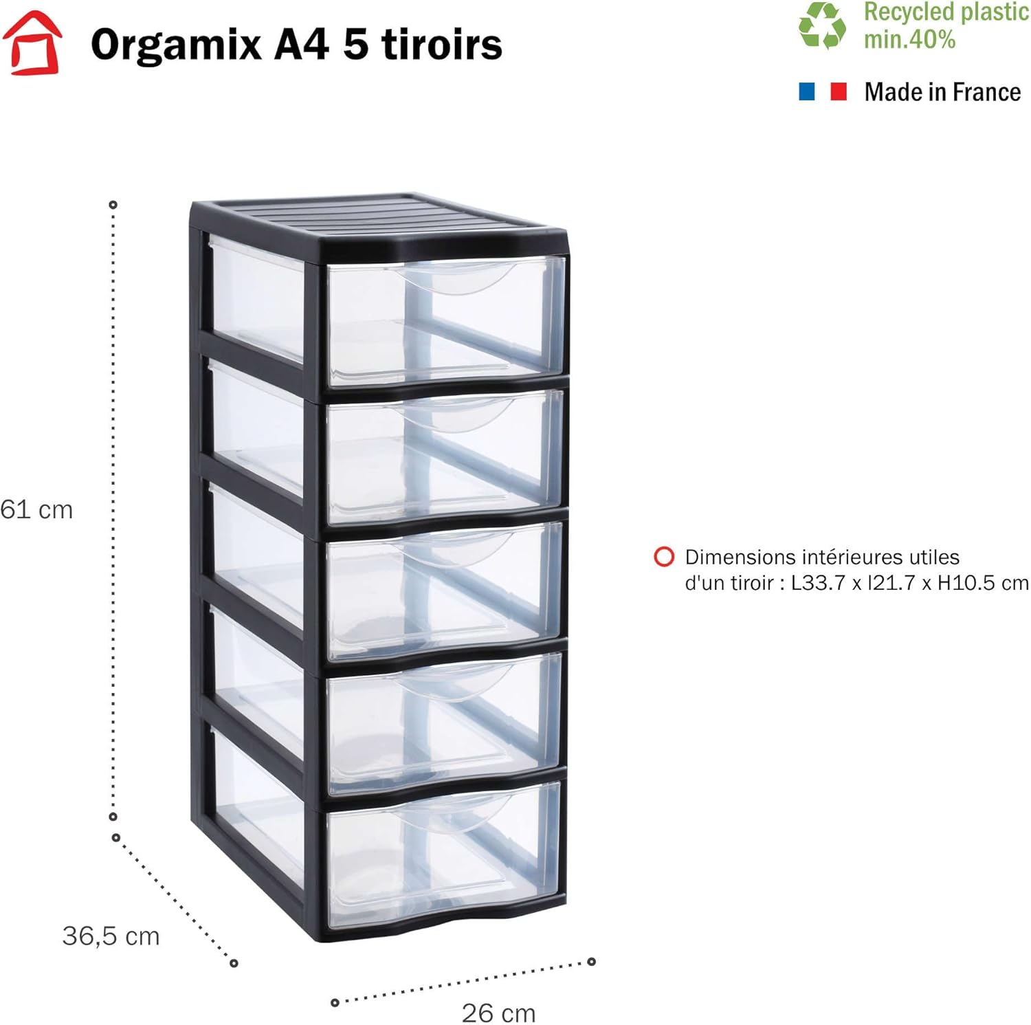 Organisateur Noir SUNDIS : Rangement Pratique et Élégant – Image 3
