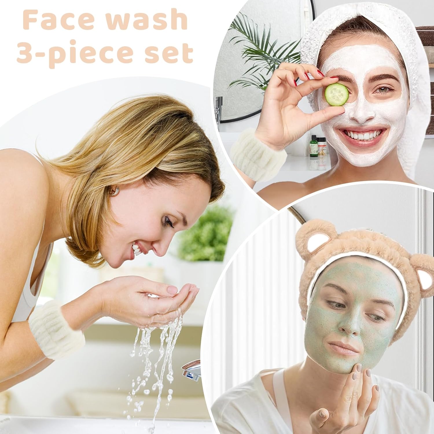 Set de bandeaux de spa facial : confort et élégance pour les rituels de beauté – Image 2