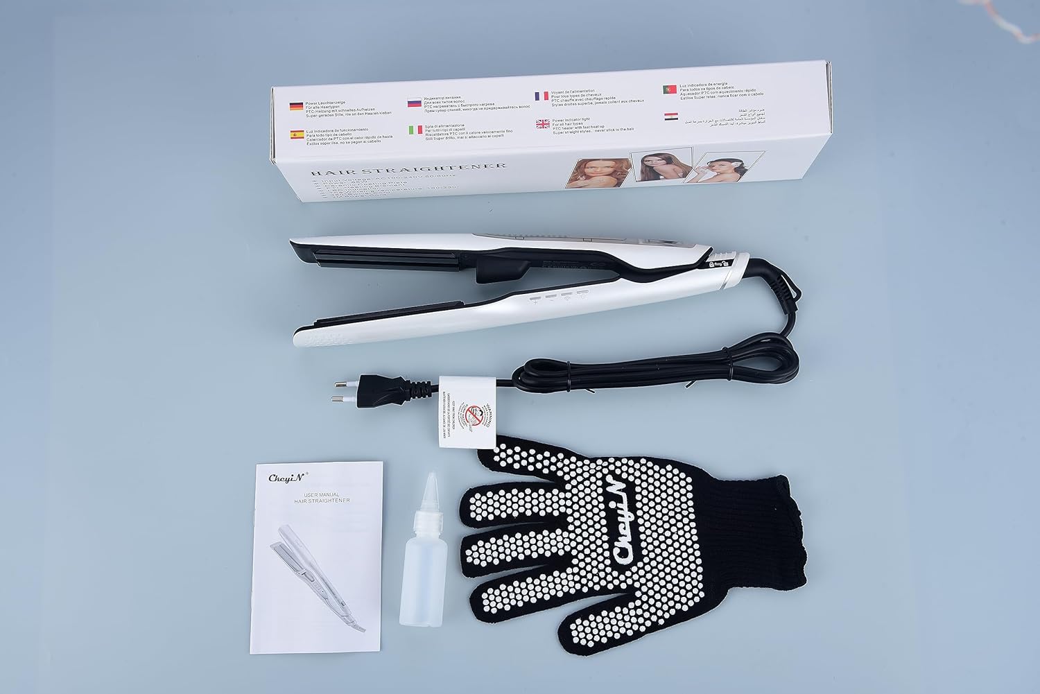 Fer à lisser à vapeur : le choix idéal pour des coiffures lisses et brillantes Découvrez le fer plat à large plaque en céramique de 1,6 pouces avec écran LCD, idéal pour les femmes pressées souhaitant un coiffage rapide et sécurisé grâce à son arrêt automatique après 60 minutes. – Image 14
