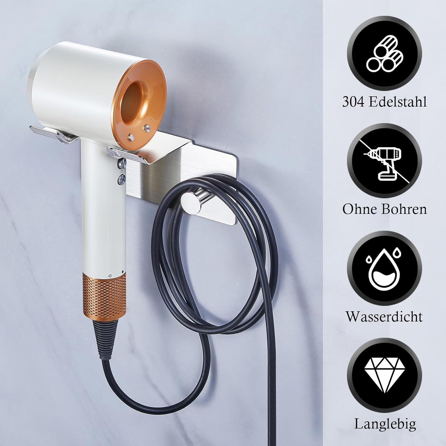 Porte sèche cheveux mural : l’accessoire indispensable pour une salle de bain ordonnée et moderne – Image 6