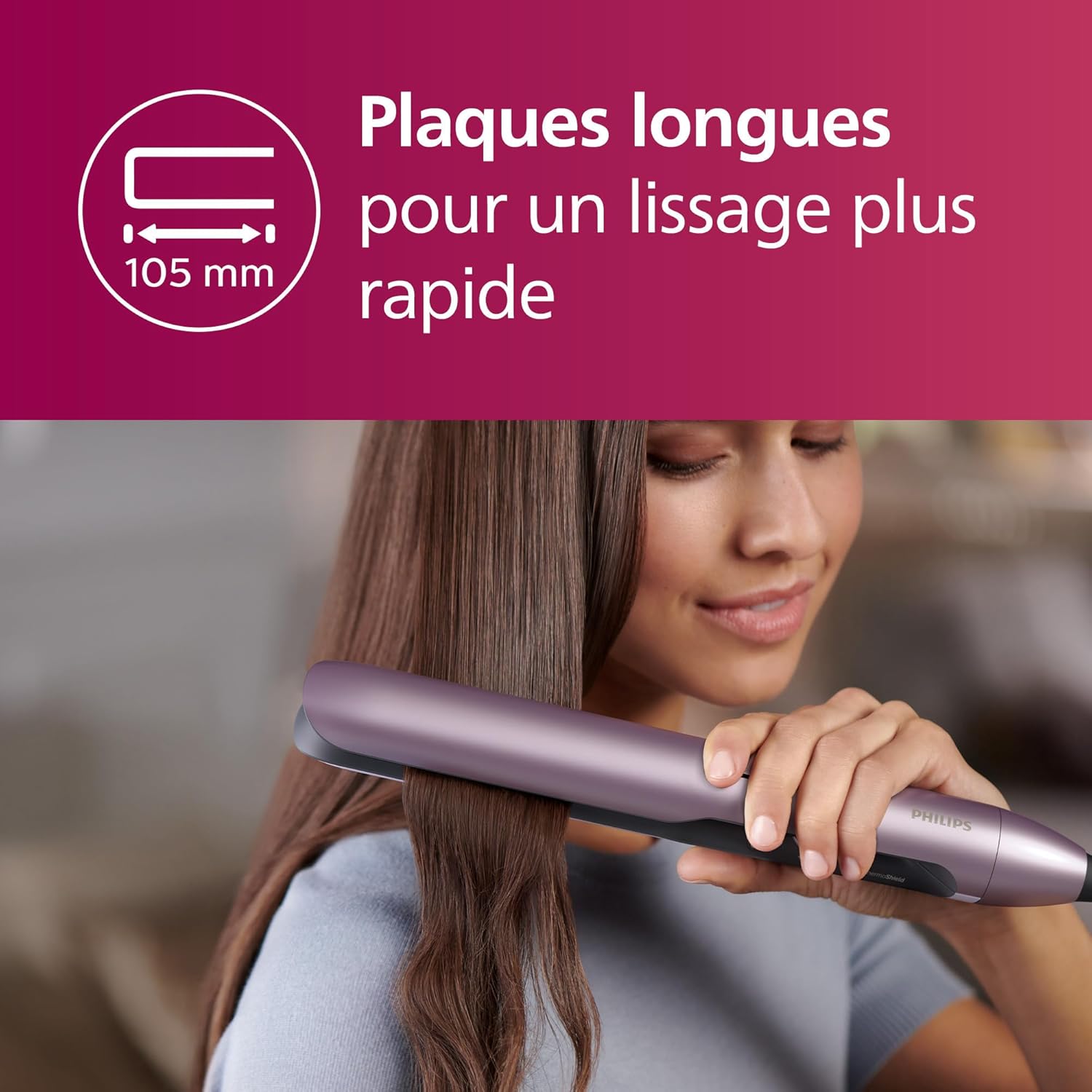 Lisseur en céramique Philips série 5000 : un style parfait pour les cheveux fragiles – Image 4