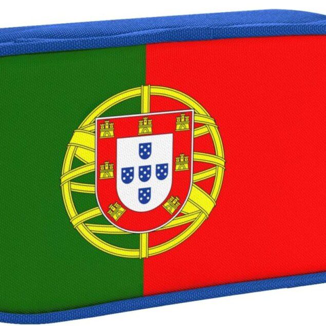 Trousse à crayons de grande capacité : l'accessoire idéal pour les étudiants et les artistes   Motif drapeau portugais et design élégant pour une organisation optimale de vos fournitures  