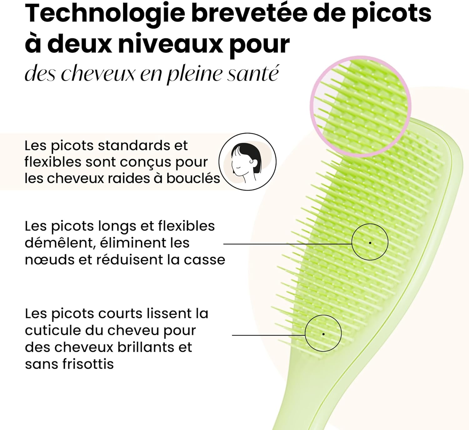 Brosse Démêlante Végétale Douce pour Cheveux Colorés – Image 2