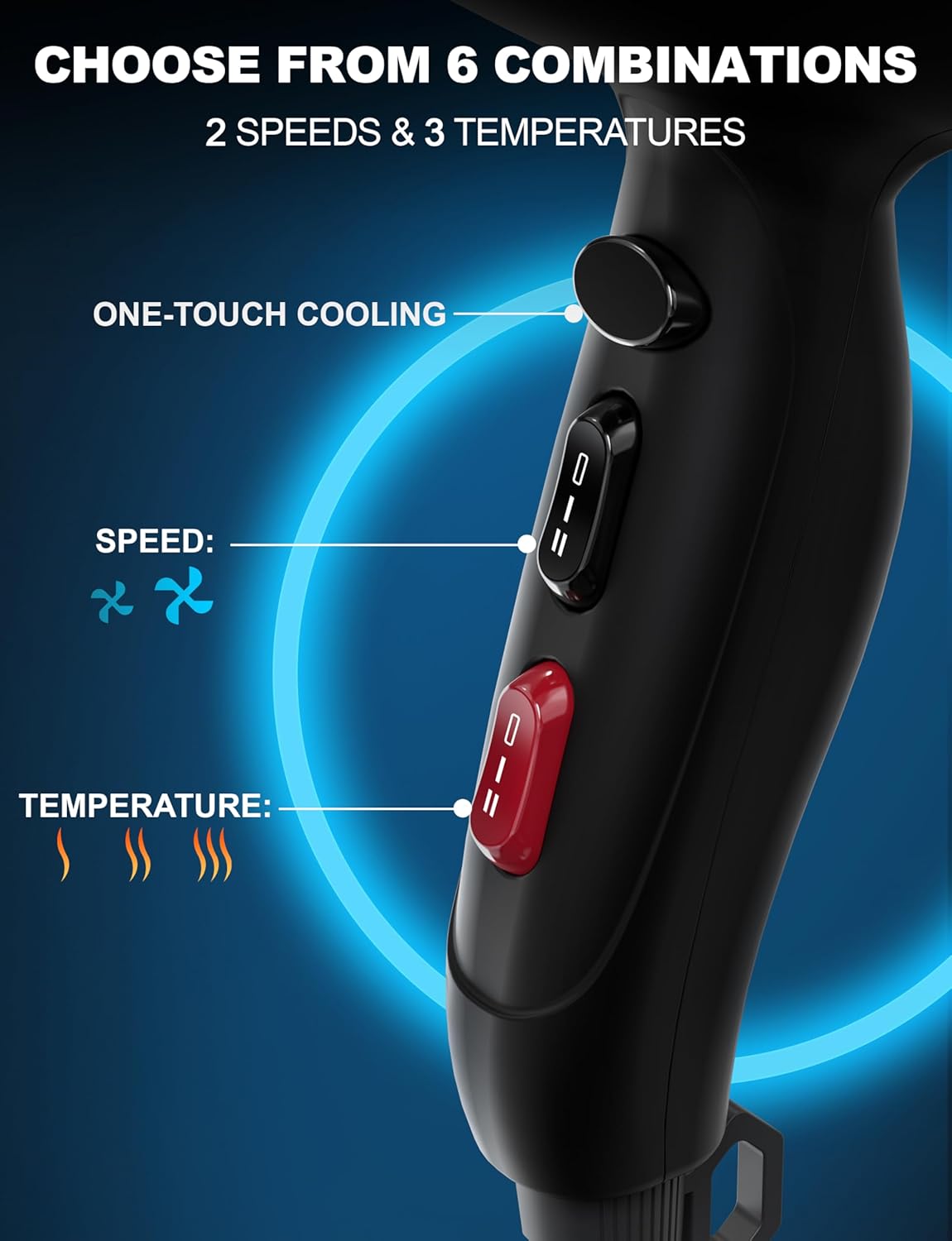 Sèche-cheveux professionnel 2400W : performance et douceur pour toute la famille – Image 6