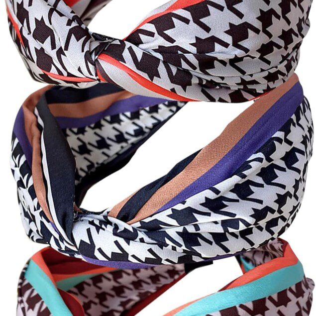 Large bandeau nœud papillon : accessoire élégant pour les femmes avec cheveux longs Découvrez nos 3 pièces de bandeaux antidérapants en tissu, parfaits pour sublimer vos coiffures !