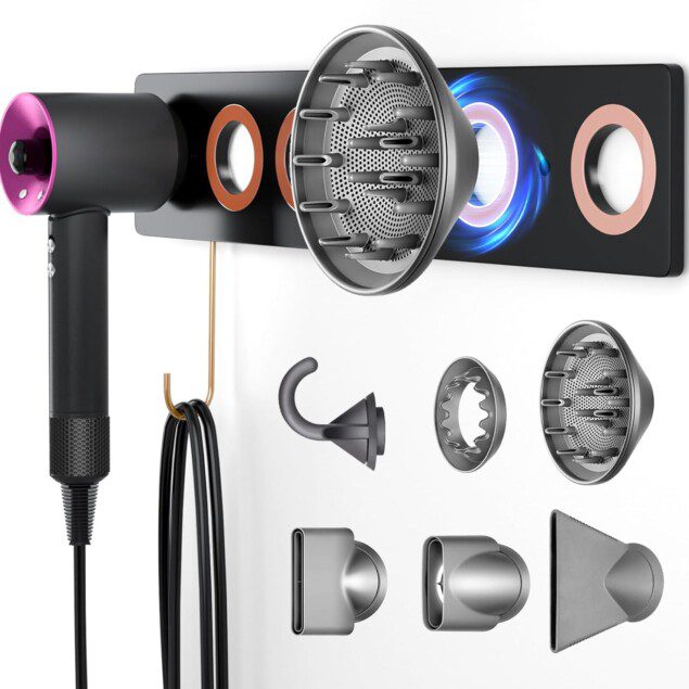 Support mural magnétique pour Dyson Supersonic : organisation facile et accès rapide pour les amateurs de coiffure
