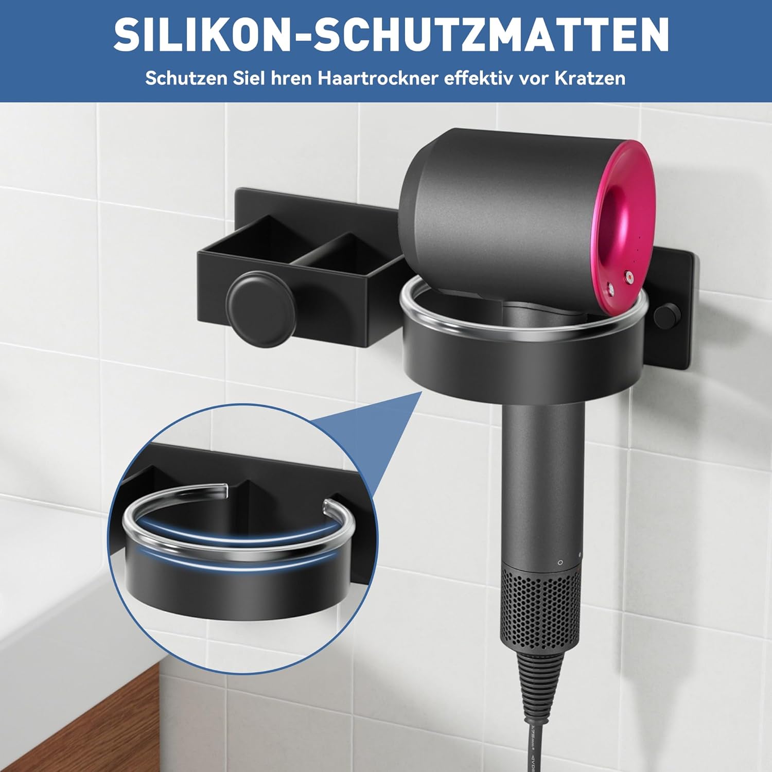 Support pour sèche-cheveux et fer à lisser : idéal pour une salle de bain bien organisée – Image 6