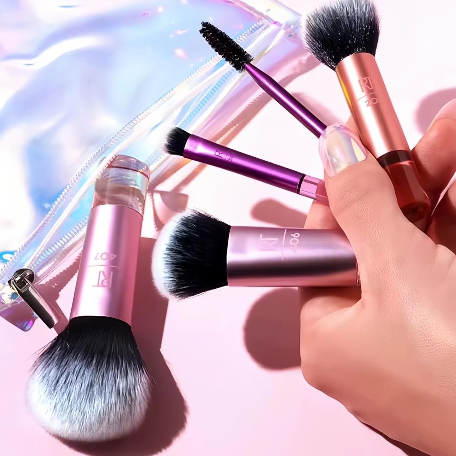 Pinceau maquillage professionnel : kit complet pour les passionnées de beauté Ensemble de pinceaux pour fard à paupières, blush et plus, avec sac de rangement élégant – Image 6