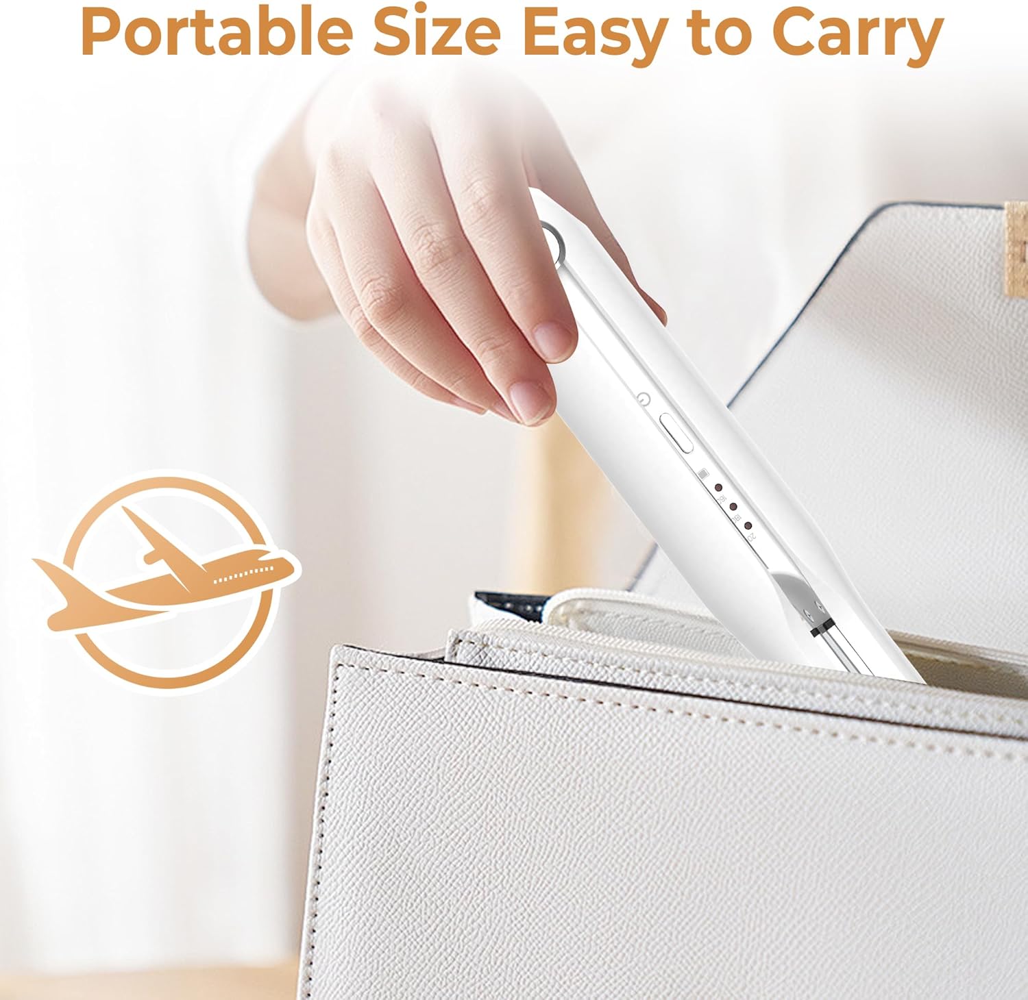 Portable fer à lisser sans fil : lisseur rechargeable pour cheveux courts et longs, idéal en voyage avec 3 températures et technologie d'ions négatifs – Image 10