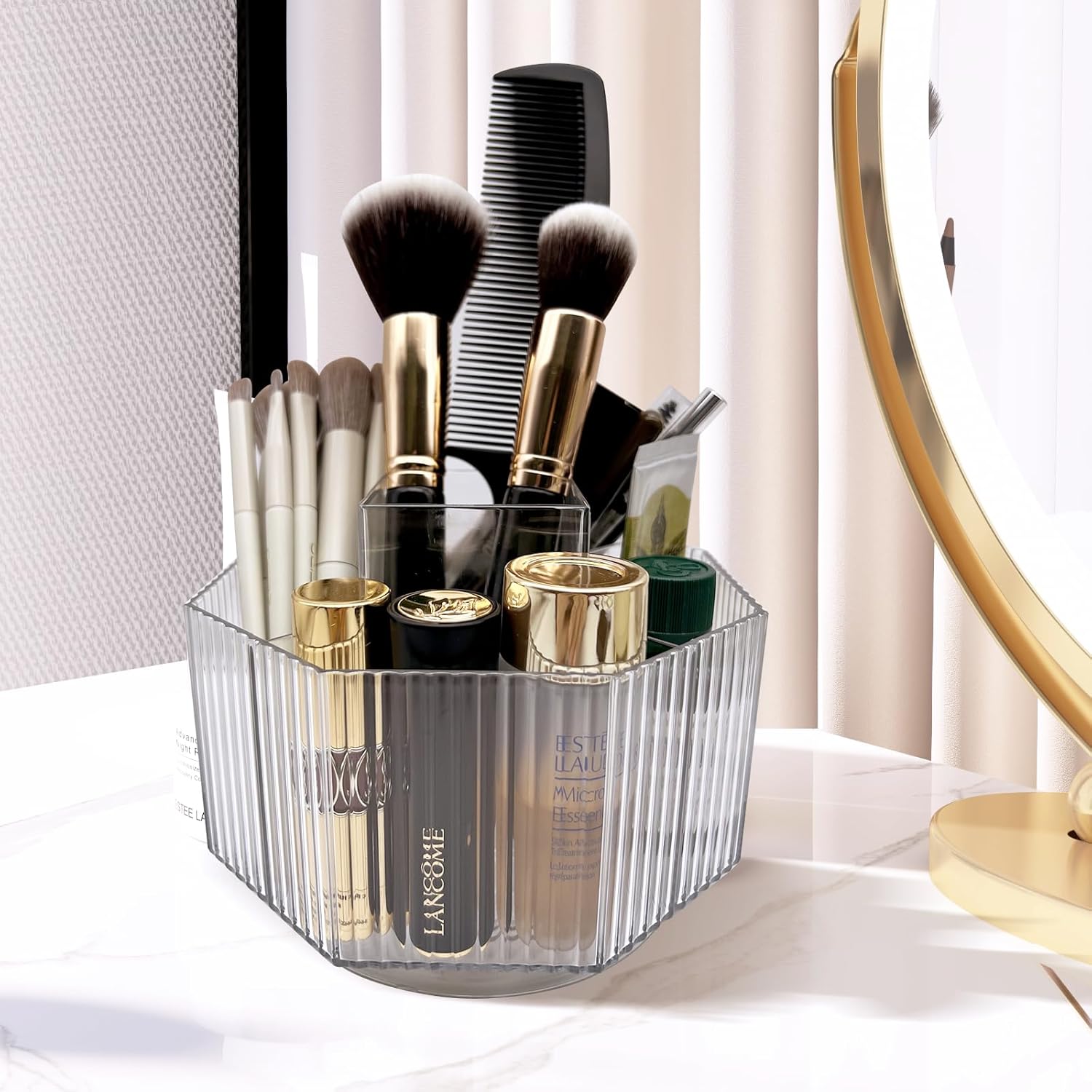 Organiseur de pinceaux de maquillage rotatif à 360° : idéal pour les passionnés de beauté et de soin – Image 6